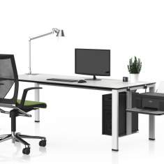 Schreibtisch weiss Schreibtische Büro Arbeitstisch Vario Icon Single