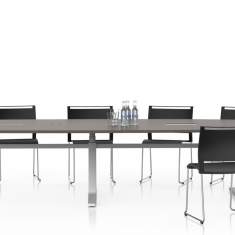 höhenverstellbarer Konferenztisch Holz Konferenztische Büro Vario CHANGE Konferenz
ovale Tischplatte