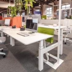 Schreibtisch grau Schreibtische höhenverstellbar Team-Tisch Duo WINI WINEA FLOW - Duo-Tisch
Doppelte Arbeitsplätze