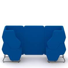 Lounge Sitzmöbel blau Lounge Elemente Akustik Trennwäde Sofa Nowy Styl Hexa Wall