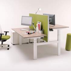 höhenverstellbarer Schreibtisch Doppelarbeitsplatz Büro Team-Tisch höhenverstellbar WINI WINEA STARTUP - Duo-Tisch