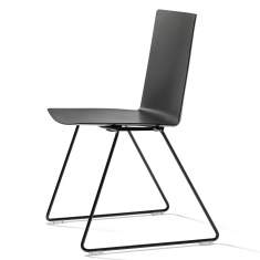 Besucherstuhl schwarz Besucherstühle Konferenzstühle Objektstuhl Metall Kufenstuhl Wiesner-Hager Batch