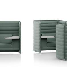 Loungesessel grün Sessel Lounge Abgeschirmte Arbeitsplätze Vitra Alcove Plus Work