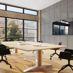 Konferenztisch Holz Konferenztische Büro Büromöbel Neudoerfler, meet:me Konferenztisch
Tonnenform