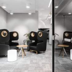 Lounge Sitzmöbel schwarz Sessel Lounge akustik Büro Loungemöbel SmartPhone Box silent PAC