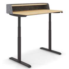 Höhenverstellbarer Schreibtisch elektrisch ergonomische Schreibtische Home Office Sedus se:desk home
Sichtschutz mit integrierter Ablageplatte
Tischplatte Holz mit abgerundete Ecken