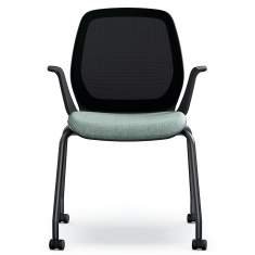 Besucherstühle mit Rollen schwarz Konferenzstuhl flexible Konferenzstuhl se:do Besucherstuhl