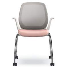Besucherstühle mit Rollen rosa Konferenzstuhl flexible Konferenzstuhl se:flex Besucherstuhl