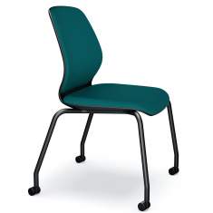 Besucherstühle mit Rollen grün Konferenzstuhl flexible Konferenzstuhl se:flex Besucherstuhl
