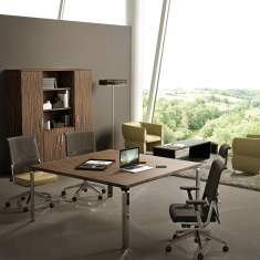 Schreibtisch quadratischexklusiv Büromöbel Schreibtische Design HAWORTH, Epure Management Tisch
