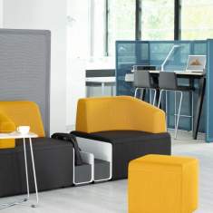 Möbel für Warte und Empfangsbereiche | Modulare Sitzelemente | Polsterhocker, Steelcase, B-Free