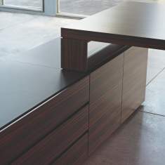 Designer Schreibtisch Direktioneinrichtungen Chefbüro Sideboard Büro, Steelcase, P60