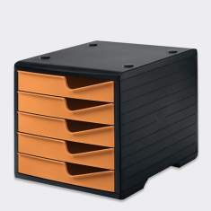 Schubladensysteme apricot Schubladenbox Papierablagen styro styroswingbox