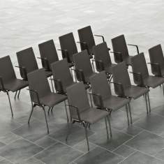Besucherstuhl grau Besucherstühle ohne Armlehnen Konferenzstuhl stapelbar Cafeteria Stuhl Brunner hero plus 4628