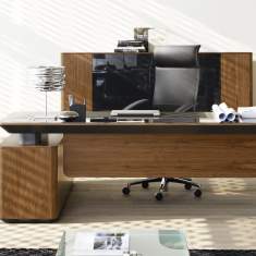 Schreibtisch Holz Cheftisch exklusiver Schreibtisch modern Büro elegante Büromöbel exklusiv  Nowy Styl, Chefschreibtisch eRange