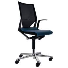 Wilkhahn Modus Bürostuhl Stuhl Büro Stoff blau Bürodrehstuhl, Wilkhahn, Modus Small