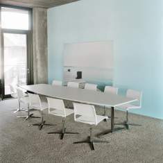 Höhenverstellbarer Konferenztisch weiß ergonomische Büromöbel Büro Stehtische Büro Stehtisch, Wilkhahn, Travis