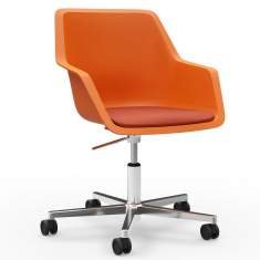 Drehstuhl orange Konferenzstühle mit Armlehnen Drehstühle mit Rollen Viasit Repend