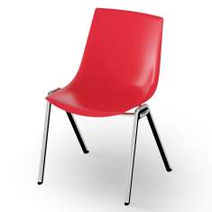 Besucherstuhl rot Besucherstühle Konferenzstuhl Konferenzstühle Cafeteria Stühle, rosconi Objektmöbel - BLAQ 468
