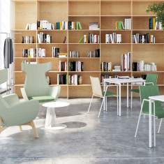 Loungesessel Holz Sessel Lounge grün Rosconi Objektmöbel - Lounge 620