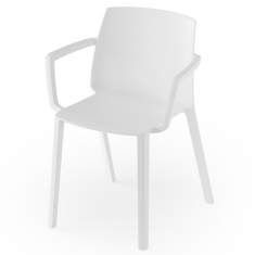 Gartenstuhl Kunststoff Outdoor-Stuhl weiss Besucherstuhl Polypropylen Rosconi Obejktmöbel - maldo