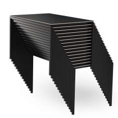 Tischsystem schwarz Konferenztisch Reihenverbindung Konferenztiche stapelbar Tisch rosconi Objektmöbel - mandelbrot