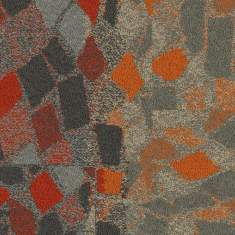 Textiler Bodenbelag Teppichfliesen Interface Stone Course Orange