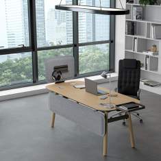 Home Office Schreibtisch Holz Schreibtische Arbeitstitsch mit Echtholzfuß REISS Trailo® S