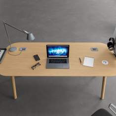 Home Office Schreibtisch Holz Schreibtische Arbeitstitsch mit Echtholzfuß REISS Trailo® S