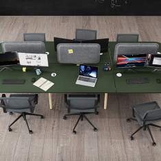 Team-Tisch Büro Team-Tische  mit Echtholzfuß REISS Trailo® S