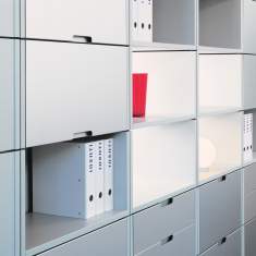 Büromöbel Schränke modular Büroschrank weiß, Identi, axon Modulsystem