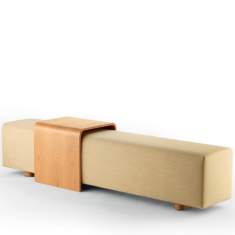 Sitzbank beige Sitzinsel Lounge rosconi, Objektmöbel - CREW 99
mit dem Tisch