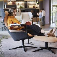 Loungesessel beige Sessel grau Lounge Sitzmöbel Sedus se:lounge