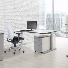 Bürostuhl weiss Bürodrehstuhl moderne Bürostühle Mauser Büro und Objektmöbel genius II Serie 450 Drehstuhl