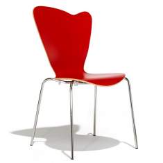 Besucherstuhl rot Besucherstühle stapelbar Konferenzstuhl Cafeteria Stühle Holzschale Mauser Büro und Objektmöbel Mehrzweckstuhl heart Serie 528