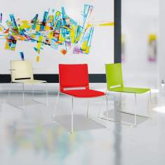 Besucherstuhl farbig Besucherstühle stapelbar Cafeteria Stühle Kunststoff Mauser Büro und Objektmöbel Mehrzweckstuhl trendstyle Serie 213