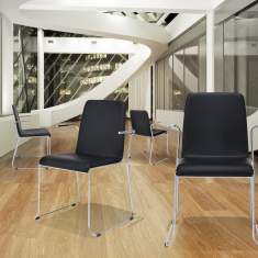 Besucherstuhl schwarz Besucherstühle stapelbar Seminarstühle Mauser Büro und Objektmöbel Mehrzweckstuhl m 531