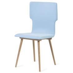 Besucherstuhl blau Besucherstühle Holz Konferenzstuhl Cafeteria Stuhl T-Rückenlehne Skandiform Bombito T