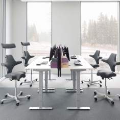 Hag Bürostuhl Design Bürodrehstuhl ohne Armlehnen Flokk, HÅG Capisco