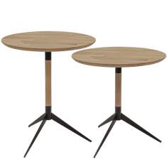 Designer Beistelltisch schwarz Beistelltische Holz SMV TableToe
runde Tischplatte