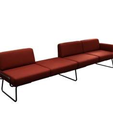 Sofa rot Loungesofa Modulare Sitzelemente Modulare Sofas SMV Sitz- & Objektmöbel, MaLou