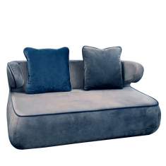 Lounge Sofa Stoff blau Loungesofa, SMV Sitz- & Objektmöbel, Bonny