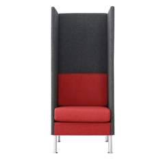 Loungesessel mit Trennwand Sessel Lounge rot SMV Sitz- & Objektmöbel, MANHATTAN HighBack