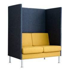 Loungesofa mit Trennwand Sofa Lounge gelb SMV Sitz- & Objektmöbel, MANHATTAN HighBack
mit German Design Award ausgezeichnet