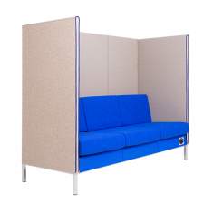 Loungesofa mit Trennwand Sofa Lounge blau SMV Sitz- & Objektmöbel, MANHATTAN HighBack