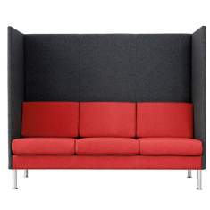 Loungesofa mit Trennwand Sofa Lounge rot SMV Sitz- & Objektmöbel, MANHATTAN HighBack