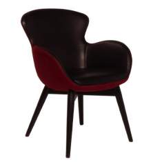 Sessel schwarz rot Leder Konferenzsessel Konferenzstuhl SMV Sitz- & Objektmöbel Snare