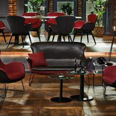 Lounge Sessel rot Lounge Sitzmöbel SMV Snare