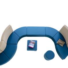 Modulare Sitzelemente blau Lounge Sitzmöbel, SMV Sitz- & Objektmöbel, WAVE