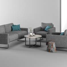 Lounge Sofa grau Consento Assmann Büromöbel Salerno